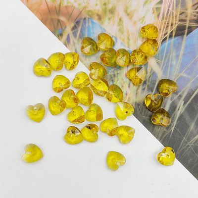 20 tk Südamekujuline 10mm 14mm lihvitud kristallklaasist pealispinnaga puuritud lahtised ripatsid Helmed ehete tegemiseks isetegemise käsitöö leiud