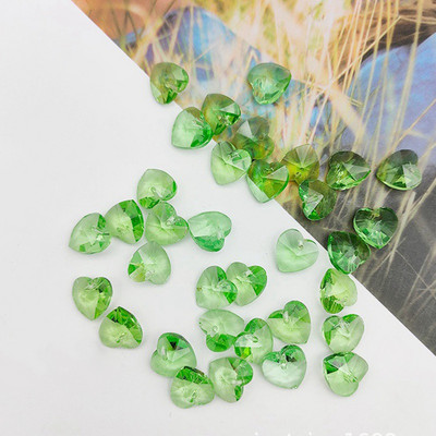 20 tk Südamekujuline 10mm 14mm lihvitud kristallklaasist pealispinnaga puuritud lahtised ripatsid Helmed ehete tegemiseks isetegemise käsitöö leiud