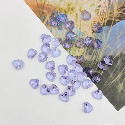 20 tk Südamekujuline 10mm 14mm lihvitud kristallklaasist pealispinnaga puuritud lahtised ripatsid Helmed ehete tegemiseks isetegemise käsitöö leiud