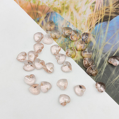 20 tk Südamekujuline 10mm 14mm lihvitud kristallklaasist pealispinnaga puuritud lahtised ripatsid Helmed ehete tegemiseks isetegemise käsitöö leiud