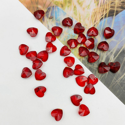 20 tk Südamekujuline 10mm 14mm lihvitud kristallklaasist pealispinnaga puuritud lahtised ripatsid Helmed ehete tegemiseks isetegemise käsitöö leiud