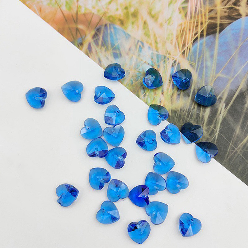 20 tk Südamekujuline 10mm 14mm lihvitud kristallklaasist pealispinnaga puuritud lahtised ripatsid Helmed ehete tegemiseks isetegemise käsitöö leiud