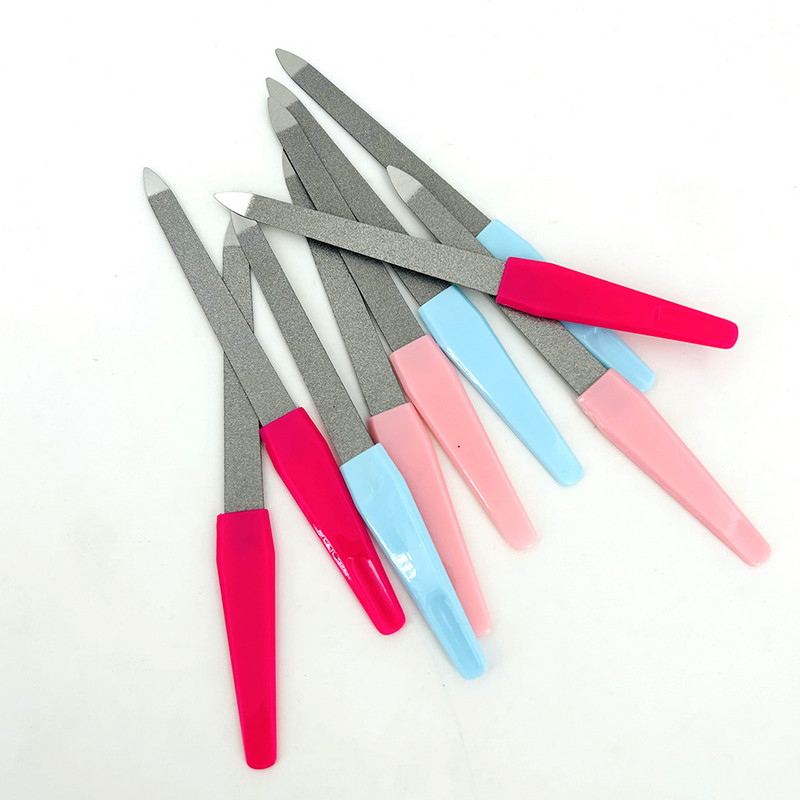 5 tk/komplekt metallist kahepoolsed küüneviilid must käepide Tugeva servaga maniküür teritav küünte hooldamine ilu pediküür küünte jalahooldus