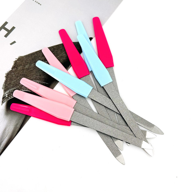 5 tk/komplekt metallist kahepoolsed küüneviilid must käepide Tugeva servaga maniküür teritav küünte hooldamine ilu pediküür küünte jalahooldus