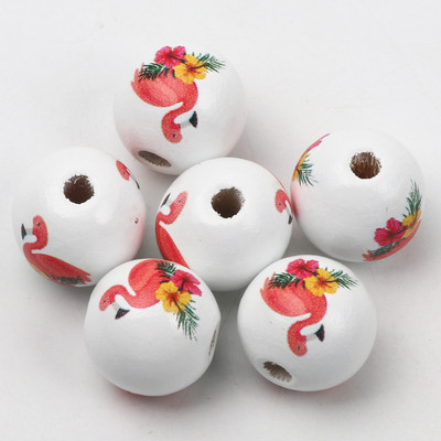 ÚJ természetes fagyöngyök rajzfilm aranyos többszínű mintás 15mm fehér kerek golyók gyöngyök ékszerkészítéshez barkács ékszer kiegészítők