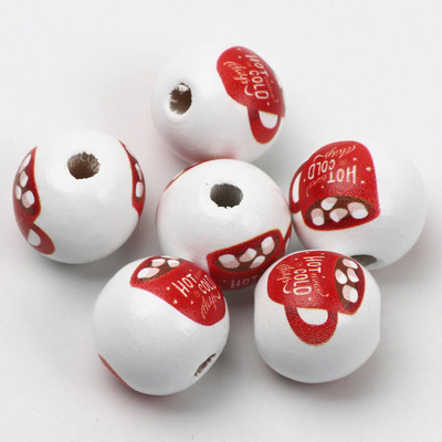 ÚJ természetes fagyöngyök rajzfilm aranyos többszínű mintás 15mm fehér kerek golyók gyöngyök ékszerkészítéshez barkács ékszer kiegészítők