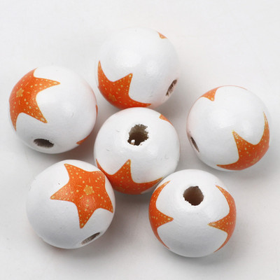 ÚJ természetes fagyöngyök rajzfilm aranyos többszínű mintás 15mm fehér kerek golyók gyöngyök ékszerkészítéshez barkács ékszer kiegészítők