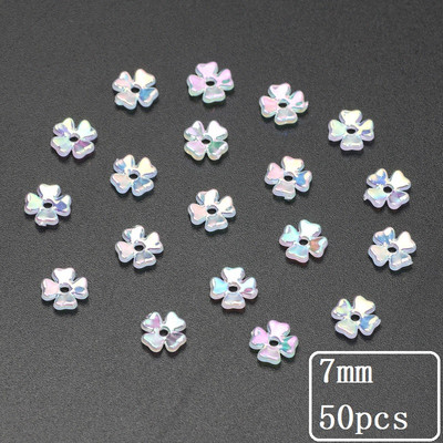 10-50 tk läbipaistvad lilled sulgedest akrüülist lahtised vahehelmed ehete valmistamiseks DIY käsitsi valmistatud käevõru kaelakee tarvikud