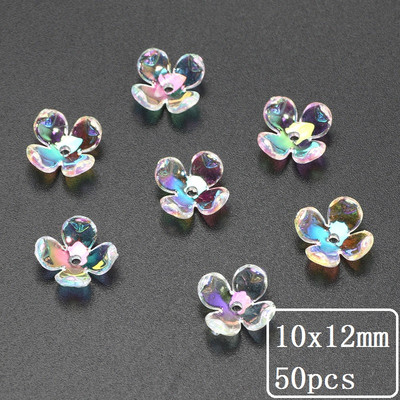 10-50 tk läbipaistvad lilled sulgedest akrüülist lahtised vahehelmed ehete valmistamiseks DIY käsitsi valmistatud käevõru kaelakee tarvikud