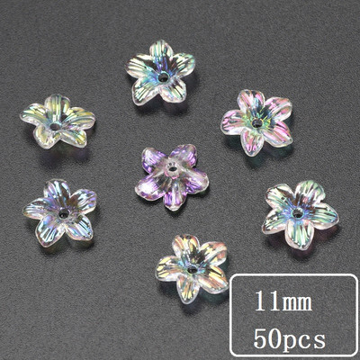 10-50 tk läbipaistvad lilled sulgedest akrüülist lahtised vahehelmed ehete valmistamiseks DIY käsitsi valmistatud käevõru kaelakee tarvikud