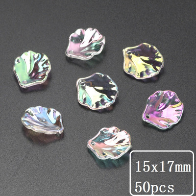 10-50 tk läbipaistvad lilled sulgedest akrüülist lahtised vahehelmed ehete valmistamiseks DIY käsitsi valmistatud käevõru kaelakee tarvikud