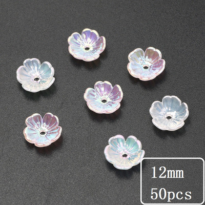 10-50 tk läbipaistvad lilled sulgedest akrüülist lahtised vahehelmed ehete valmistamiseks DIY käsitsi valmistatud käevõru kaelakee tarvikud