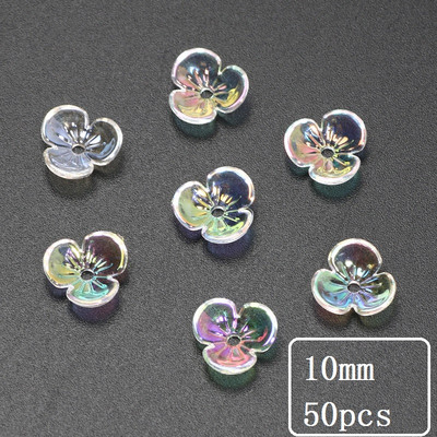 10-50 tk läbipaistvad lilled sulgedest akrüülist lahtised vahehelmed ehete valmistamiseks DIY käsitsi valmistatud käevõru kaelakee tarvikud