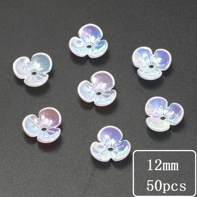 10-50 tk läbipaistvad lilled sulgedest akrüülist lahtised vahehelmed ehete valmistamiseks DIY käsitsi valmistatud käevõru kaelakee tarvikud