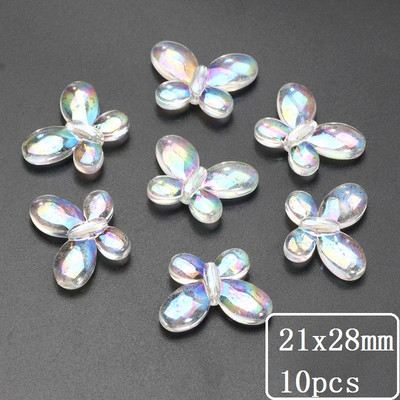 10-50 tk läbipaistvad lilled sulgedest akrüülist lahtised vahehelmed ehete valmistamiseks DIY käsitsi valmistatud käevõru kaelakee tarvikud