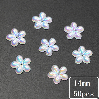 10-50 tk läbipaistvad lilled sulgedest akrüülist lahtised vahehelmed ehete valmistamiseks DIY käsitsi valmistatud käevõru kaelakee tarvikud