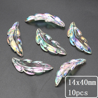 10-50 tk läbipaistvad lilled sulgedest akrüülist lahtised vahehelmed ehete valmistamiseks DIY käsitsi valmistatud käevõru kaelakee tarvikud