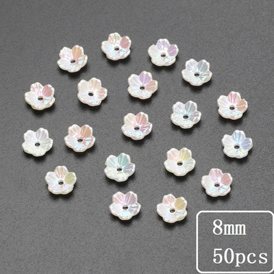 10-50 tk läbipaistvad lilled sulgedest akrüülist lahtised vahehelmed ehete valmistamiseks DIY käsitsi valmistatud käevõru kaelakee tarvikud