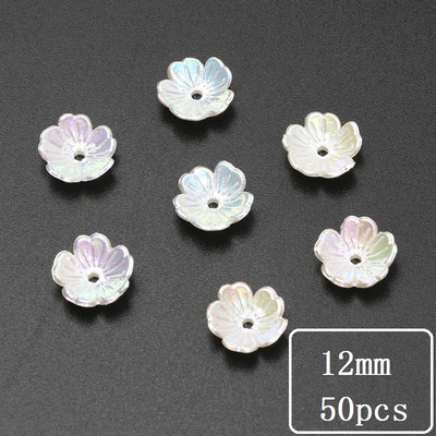 10-50 tk läbipaistvad lilled sulgedest akrüülist lahtised vahehelmed ehete valmistamiseks DIY käsitsi valmistatud käevõru kaelakee tarvikud