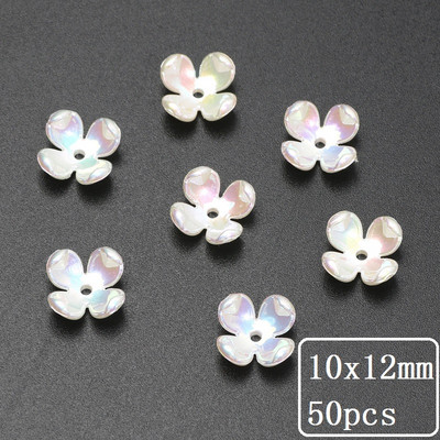 10-50 tk läbipaistvad lilled sulgedest akrüülist lahtised vahehelmed ehete valmistamiseks DIY käsitsi valmistatud käevõru kaelakee tarvikud