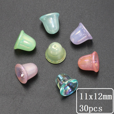 10-50 tk läbipaistvad lilled sulgedest akrüülist lahtised vahehelmed ehete valmistamiseks DIY käsitsi valmistatud käevõru kaelakee tarvikud