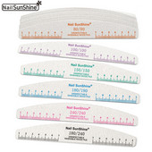 10/5 buc/pachet Pilă de unghii din lemn imprimată color cu riglă Pilă profesională pentru unghii lavabilă 80 100 180 240 Instrumente de șlefuit