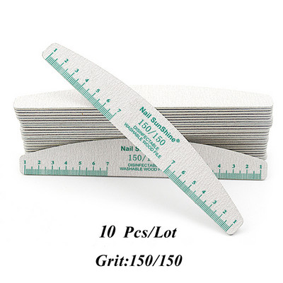 10/5 buc/pachet Pilă de unghii din lemn imprimată color cu riglă Pilă profesională pentru unghii lavabilă 80 100 180 240 Instrumente de șlefuit