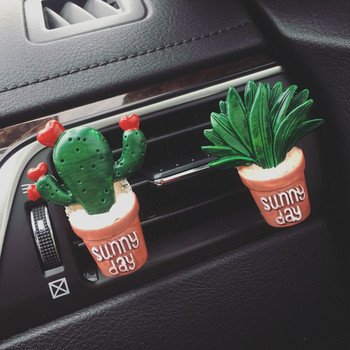 Creative 3D Simulation Plant Auto Conditioner Outlet Decoration Perfume Clip Freshener Car Tuyere Fragrance Styling Στολίδι