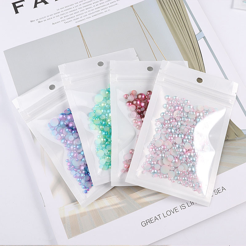 Πολλαπλών μεγεθών 3-8 χιλιοστών Mermaid Gradient Half round ABS Pearl Beads Flatback Imitation Resin for Jewelry Making Diy Nail Art Scrapbook