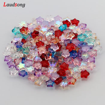 8mm Μικτές AB Gradient Star Beads Czech Glass Loose Spacer Beads for κοσμήματα κατασκευή χειροποίητο κολιέ βραχιόλι Diy αξεσουάρ