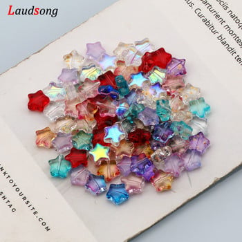 8mm Μικτές AB Gradient Star Beads Czech Glass Loose Spacer Beads for κοσμήματα κατασκευή χειροποίητο κολιέ βραχιόλι Diy αξεσουάρ