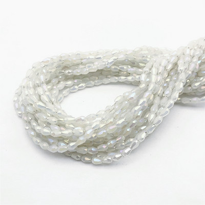 1 kiuduga 2x4mm värviline riisitilga kujuga AB kate Lihvitud klaashelmed ehete jaoks Ehete valmistamine Isetehtud helmed Ehete hulgimüük