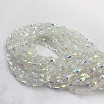 1 kiuduga 2x4mm värviline riisitilga kujuga AB kate Lihvitud klaashelmed ehete jaoks Ehete valmistamine Isetehtud helmed Ehete hulgimüük