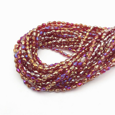 1 kiuduga 2x4mm värviline riisitilga kujuga AB kate Lihvitud klaashelmed ehete jaoks Ehete valmistamine Isetehtud helmed Ehete hulgimüük