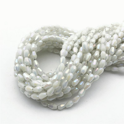 1 kiuduga 2x4mm värviline riisitilga kujuga AB kate Lihvitud klaashelmed ehete jaoks Ehete valmistamine Isetehtud helmed Ehete hulgimüük