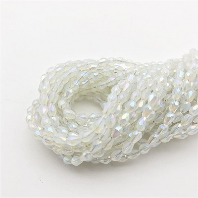 1 kiuduga 2x4mm värviline riisitilga kujuga AB kate Lihvitud klaashelmed ehete jaoks Ehete valmistamine Isetehtud helmed Ehete hulgimüük