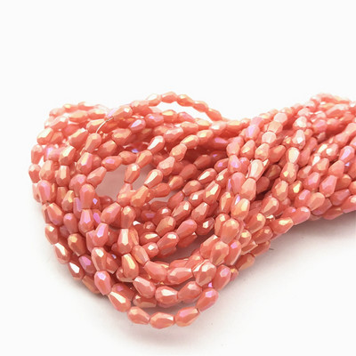 1 kiuduga 2x4mm värviline riisitilga kujuga AB kate Lihvitud klaashelmed ehete jaoks Ehete valmistamine Isetehtud helmed Ehete hulgimüük