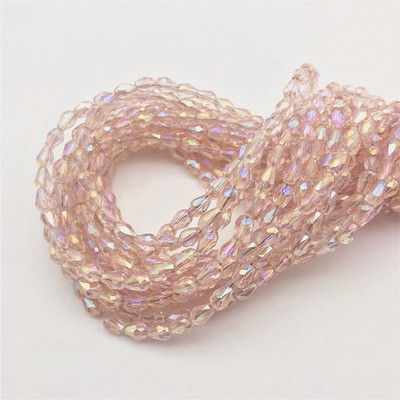 1 kiuduga 2x4mm värviline riisitilga kujuga AB kate Lihvitud klaashelmed ehete jaoks Ehete valmistamine Isetehtud helmed Ehete hulgimüük