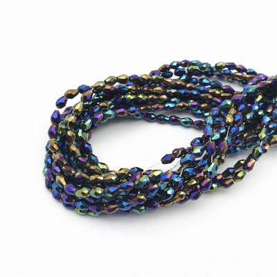 1 kiuduga 2x4mm värviline riisitilga kujuga AB kate Lihvitud klaashelmed ehete jaoks Ehete valmistamine Isetehtud helmed Ehete hulgimüük