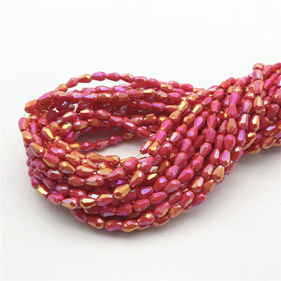 1 kiuduga 2x4mm värviline riisitilga kujuga AB kate Lihvitud klaashelmed ehete jaoks Ehete valmistamine Isetehtud helmed Ehete hulgimüük