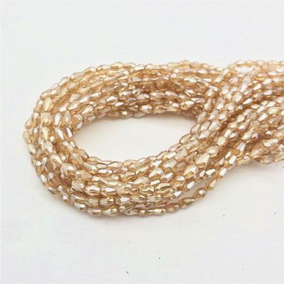 1 kiuduga 2x4mm värviline riisitilga kujuga AB kate Lihvitud klaashelmed ehete jaoks Ehete valmistamine Isetehtud helmed Ehete hulgimüük