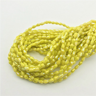 1 kiuduga 2x4mm värviline riisitilga kujuga AB kate Lihvitud klaashelmed ehete jaoks Ehete valmistamine Isetehtud helmed Ehete hulgimüük