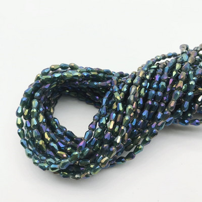 1 kiuduga 2x4mm värviline riisitilga kujuga AB kate Lihvitud klaashelmed ehete jaoks Ehete valmistamine Isetehtud helmed Ehete hulgimüük