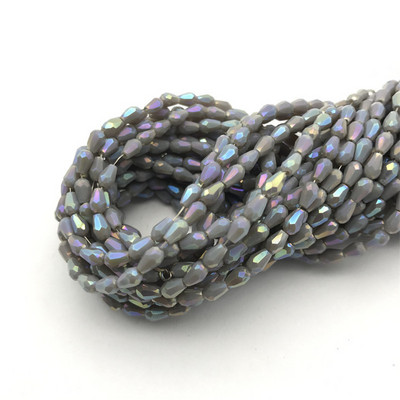 1 kiuduga 2x4mm värviline riisitilga kujuga AB kate Lihvitud klaashelmed ehete jaoks Ehete valmistamine Isetehtud helmed Ehete hulgimüük