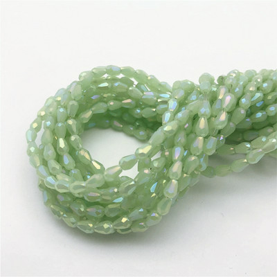 1 kiuduga 2x4mm värviline riisitilga kujuga AB kate Lihvitud klaashelmed ehete jaoks Ehete valmistamine Isetehtud helmed Ehete hulgimüük