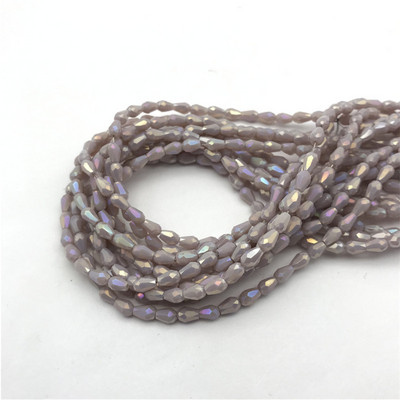 1 kiuduga 2x4mm värviline riisitilga kujuga AB kate Lihvitud klaashelmed ehete jaoks Ehete valmistamine Isetehtud helmed Ehete hulgimüük