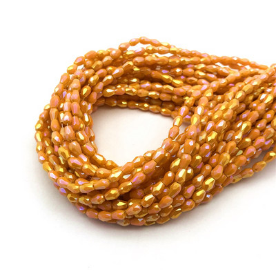 1 kiuduga 2x4mm värviline riisitilga kujuga AB kate Lihvitud klaashelmed ehete jaoks Ehete valmistamine Isetehtud helmed Ehete hulgimüük