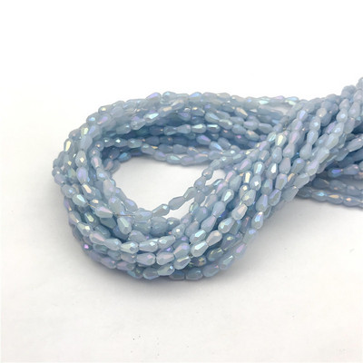 1 kiuduga 2x4mm värviline riisitilga kujuga AB kate Lihvitud klaashelmed ehete jaoks Ehete valmistamine Isetehtud helmed Ehete hulgimüük