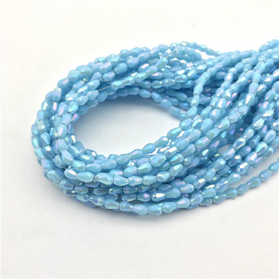 1 kiuduga 2x4mm värviline riisitilga kujuga AB kate Lihvitud klaashelmed ehete jaoks Ehete valmistamine Isetehtud helmed Ehete hulgimüük