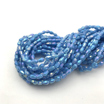 1 kiuduga 2x4mm värviline riisitilga kujuga AB kate Lihvitud klaashelmed ehete jaoks Ehete valmistamine Isetehtud helmed Ehete hulgimüük